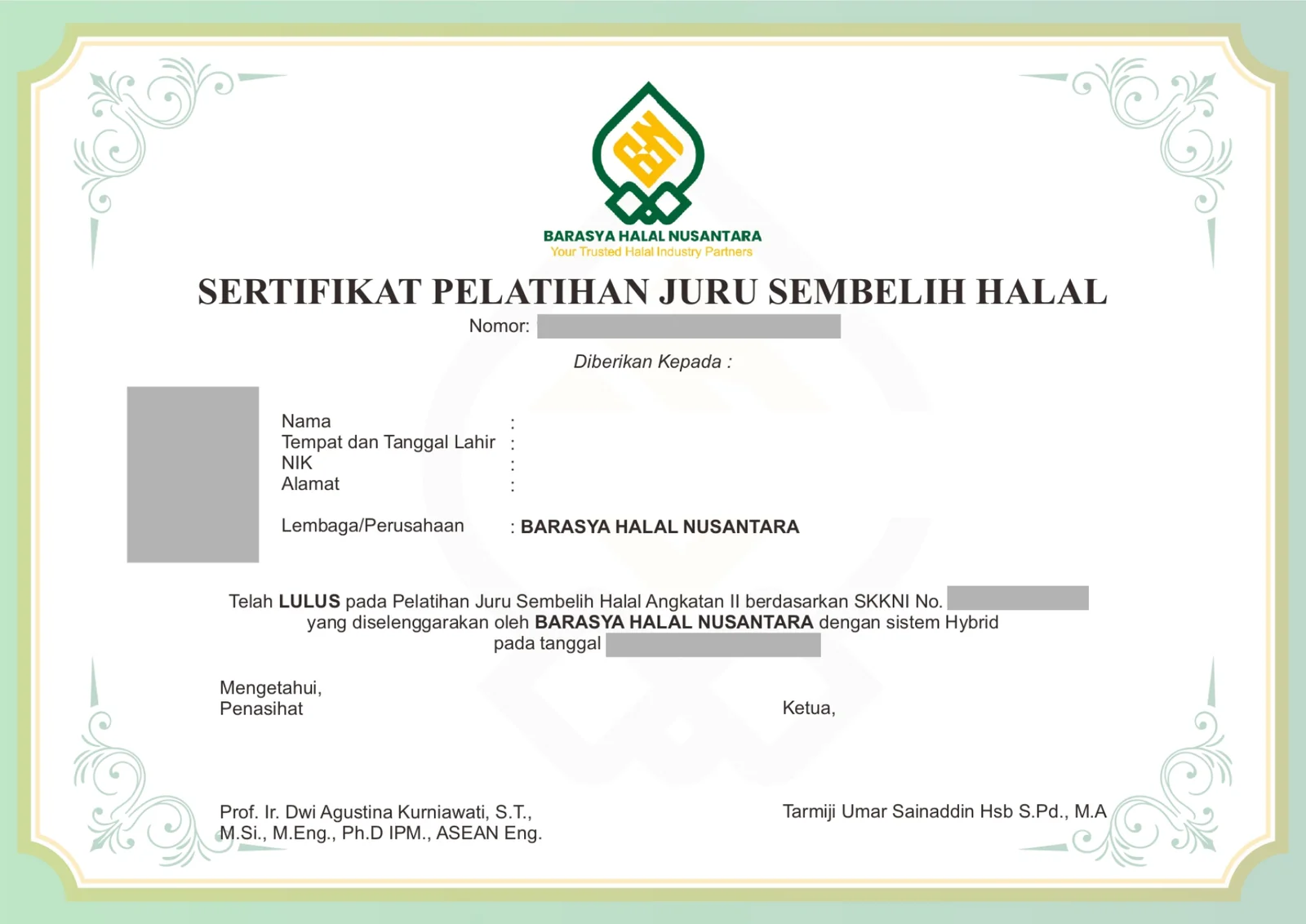 Gambar 3 untuk Desain Sertifikat